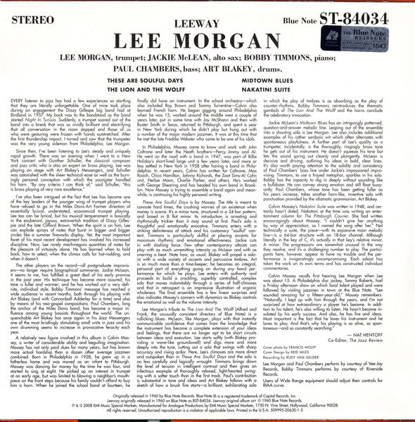 Lee Morgan - Leeway (2x12", Album, Ltd, Num, RE, RM, 180) (Near Mint (NM or M-)) (Near Mint (NM or M-)) - Image 3