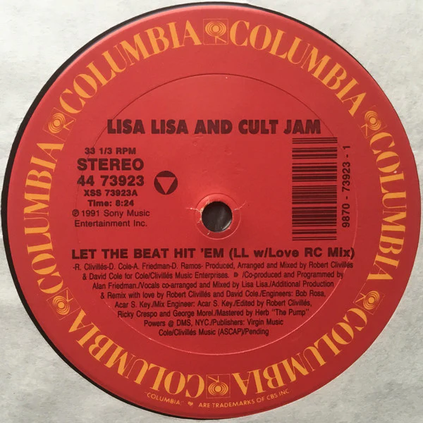 Lisa Lisa & Cult Jam - Let The Beat Hit 'Em (The Remixes) (12") (Very Good Plus (VG+)) - Image 3