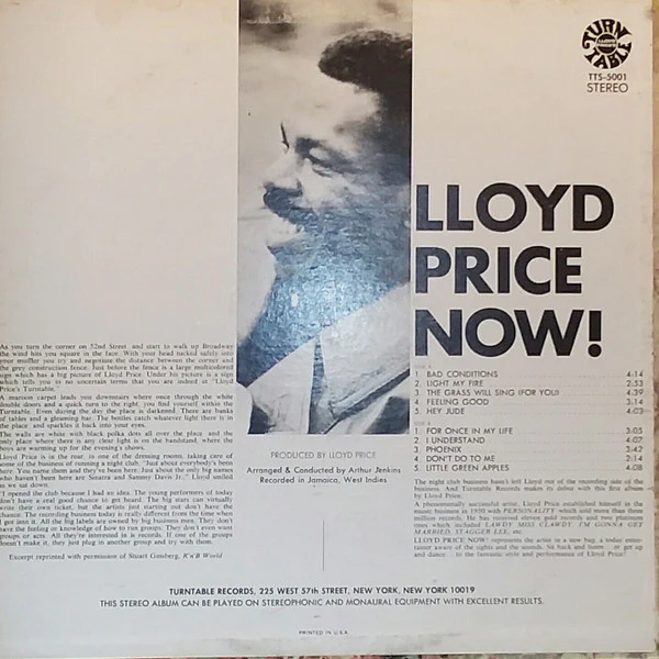 Lloyd Price - Now! (LP) (Near Mint (NM or M-)) - Image 2