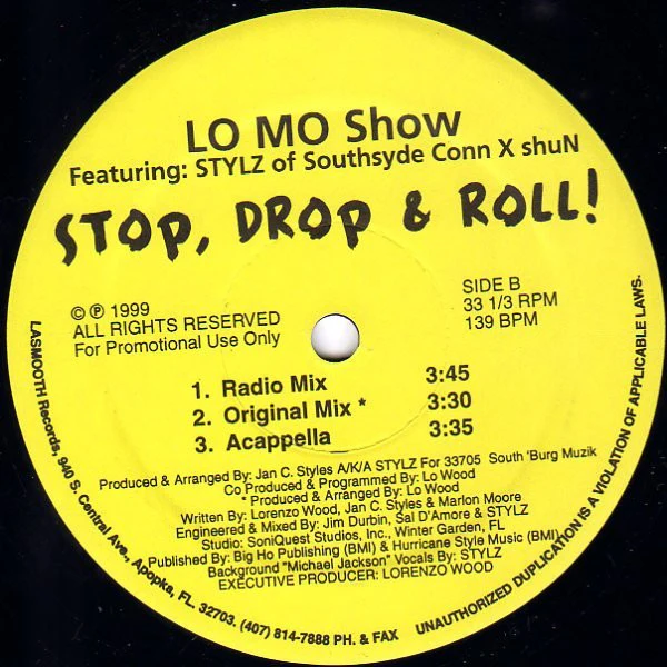 LO MO Show Featuring Stylz - Stop, Drop & Roll! (12", Promo) (Very Good Plus (VG+)) - Image 2