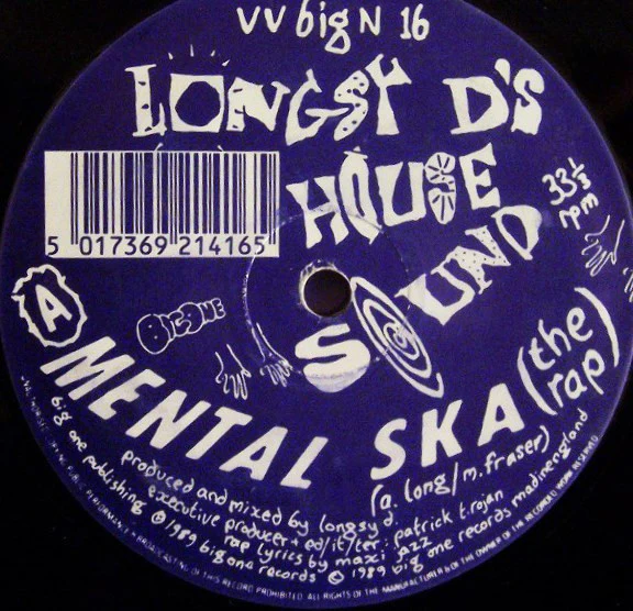 Longsy D's House Sound* - Mental Ska (The Rap) (12") (Very Good Plus (VG+)) (Very Good Plus (VG+)) - Image 3