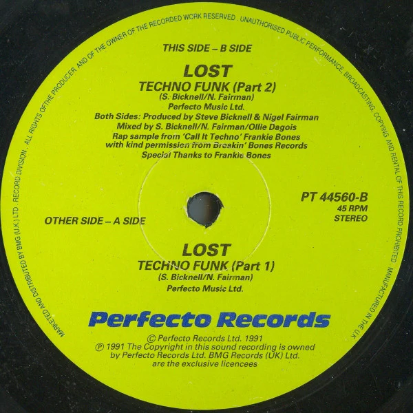 Lost - Techno Funk (12") (Very Good Plus (VG+)) - Image 3