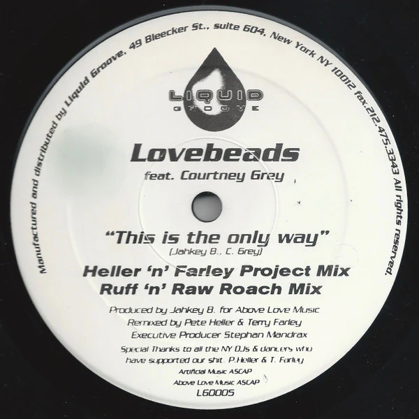 Lovebeads Featuring Courtney Grey - This Is The Only Way (12", Promo) (Very Good (VG)) - Image 2