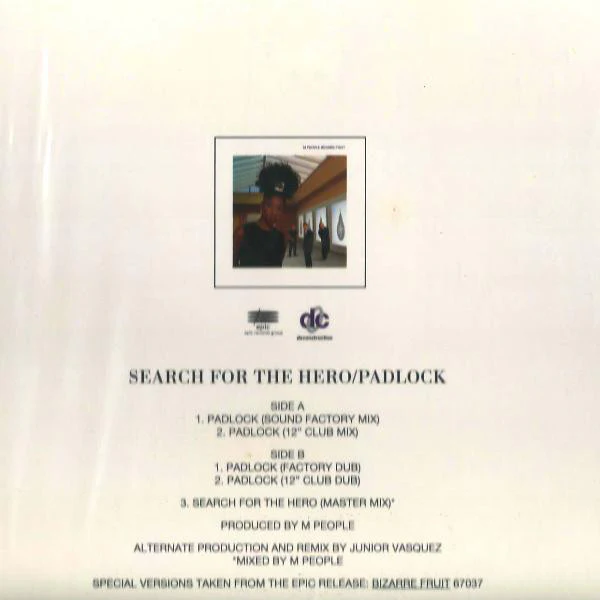 M People - Search For The Hero / Padlock (12") (Very Good Plus (VG+)) - Image 4