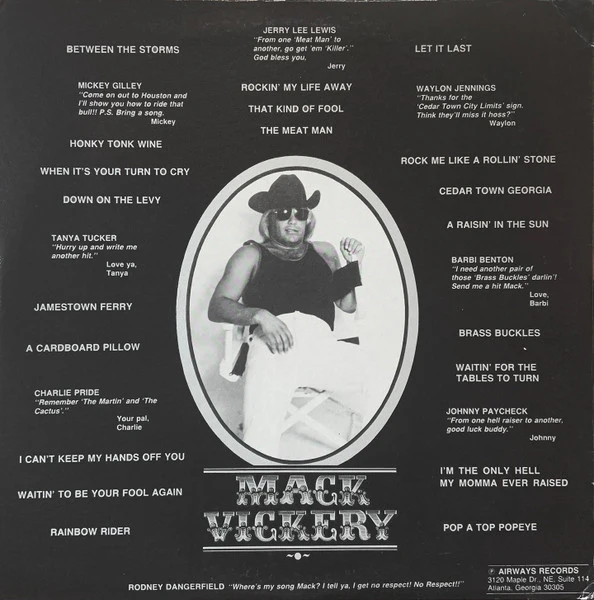 Mack Vickery - Mack Vickery Greatest Hits Volume II (2xLP, Ltd) (Near Mint (NM or M-)) - Image 2