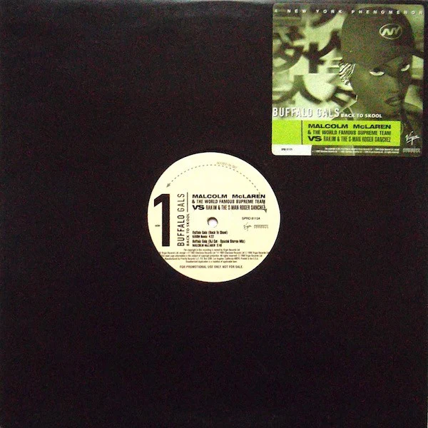 Malcolm McLaren & The World Famous Supreme Team* Vs Rakim & The S-Man Roger Sanchez* - Buffalo Gals (Back To Skool) (12", Promo) (Very Good Plus (VG+)) (Very Good Plus (VG+)) - Image 2