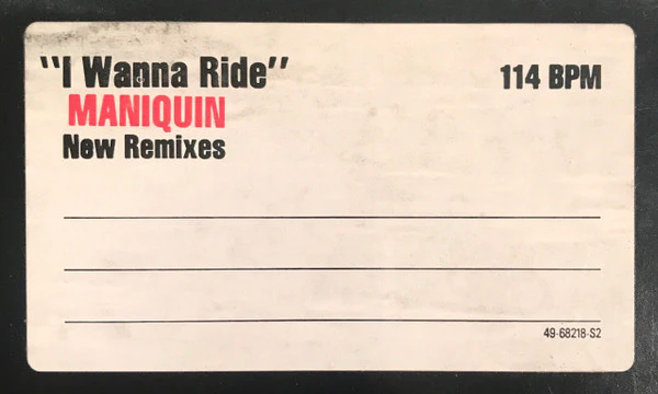 Maniquin - I Wanna Ride (New Remixes) (12") (Very Good Plus (VG+)) - Image 4