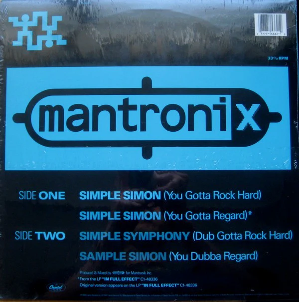 Mantronix - Simple Simon (You Gotta Regard) (12", Single) (Very Good Plus (VG+)) (Very Good Plus (VG+)) - Image 2