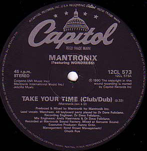 Mantronix - Take Your Time (12") (Very Good Plus (VG+)) (Very Good Plus (VG+)) - Image 2
