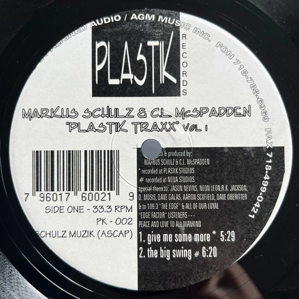Markus Schulz & CL McSpadden - Plastik Traxx Vol. 1 (2x12") (Very Good Plus (VG+))