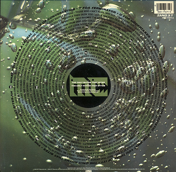 MC Tunes Versus 808 State - The Only Rhyme That Bites (12") (Very Good Plus (VG+)) (Very Good Plus (VG+)) - Image 2