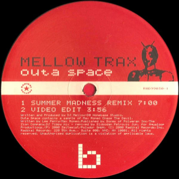 Mellow Trax - Outa Space (2x12") (Very Good Plus (VG+)) - Image 2