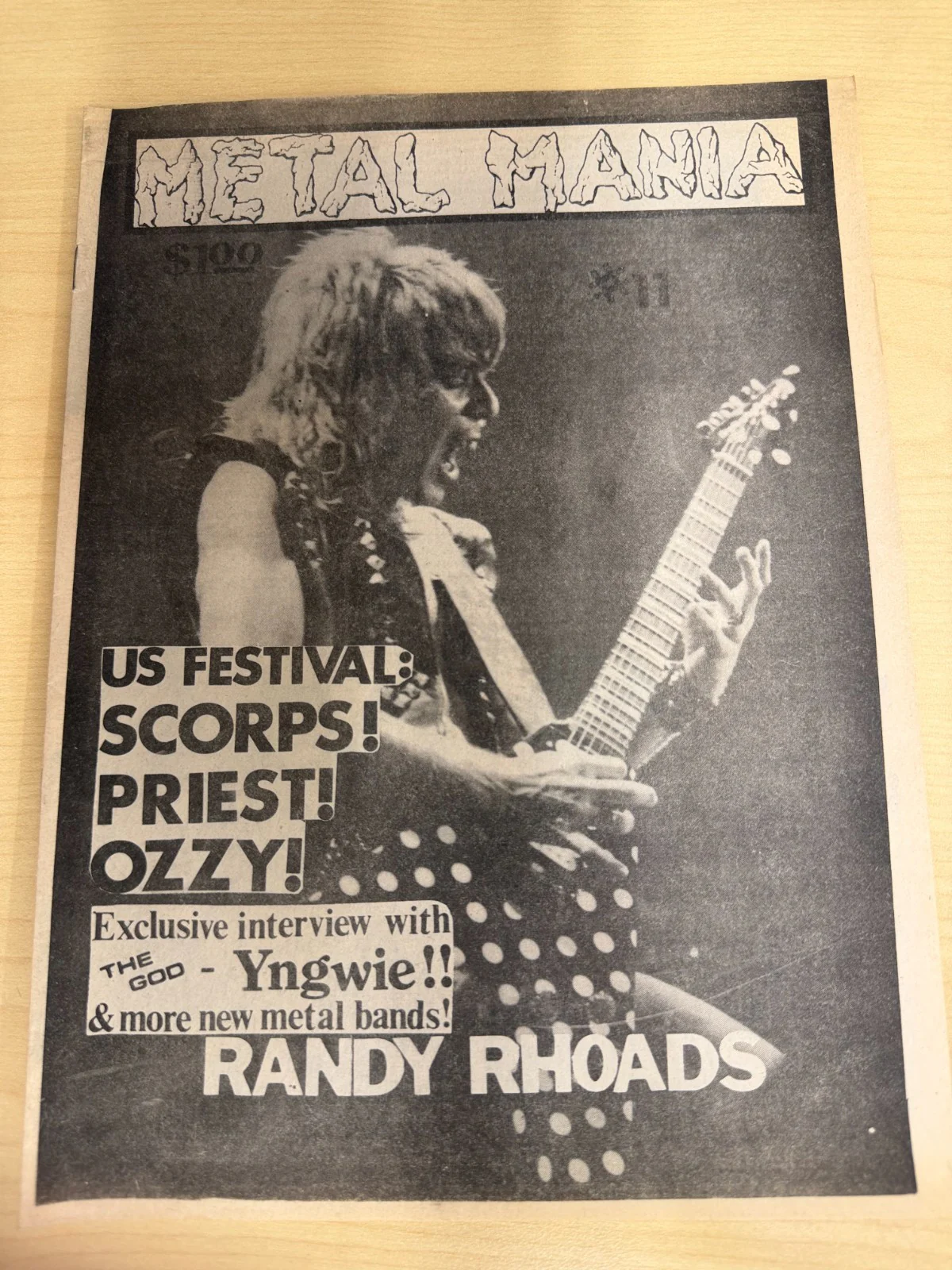 Metal Mania Magazine #11 June 1983 Zine, Randy Rhoads, Yngwie, UFO, US Festival