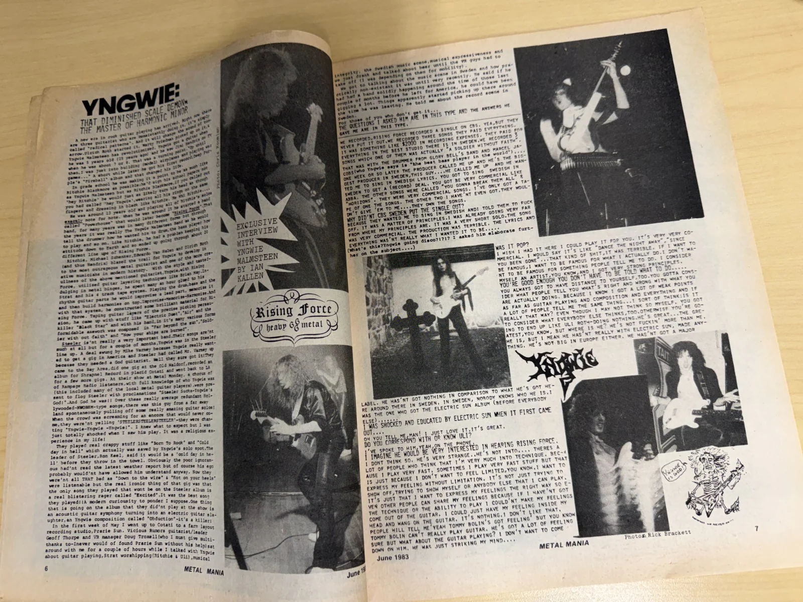 Metal Mania Magazine #11 June 1983 Zine, Randy Rhoads, Yngwie, UFO, US Festival - Image 3