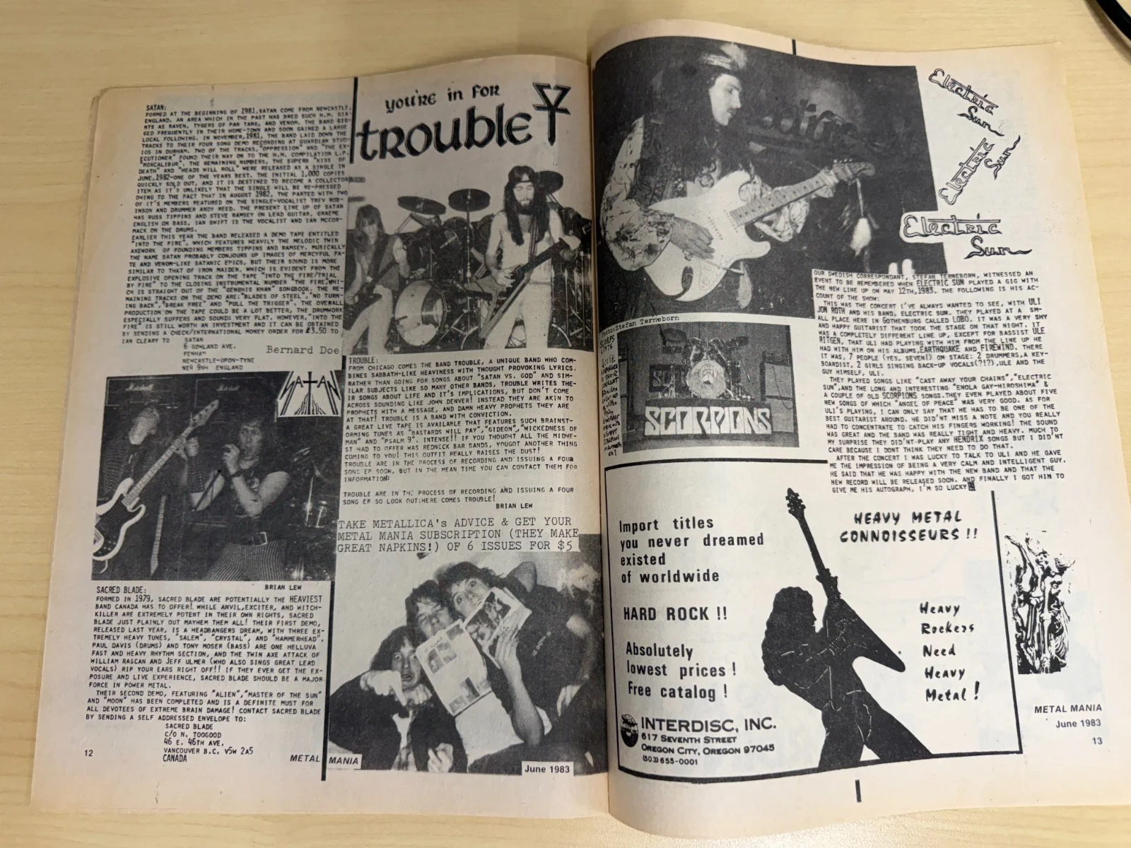 Metal Mania Magazine #11 June 1983 Zine, Randy Rhoads, Yngwie, UFO, US Festival - Image 4