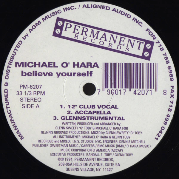 Michael O' Hara* - Believe Yourself (12") (Near Mint (NM or M-))