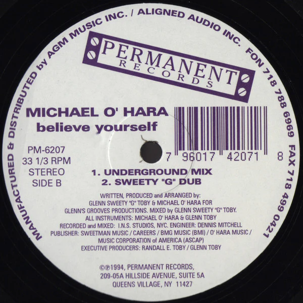 Michael O' Hara* - Believe Yourself (12") (Very Good Plus (VG+)) - Image 2