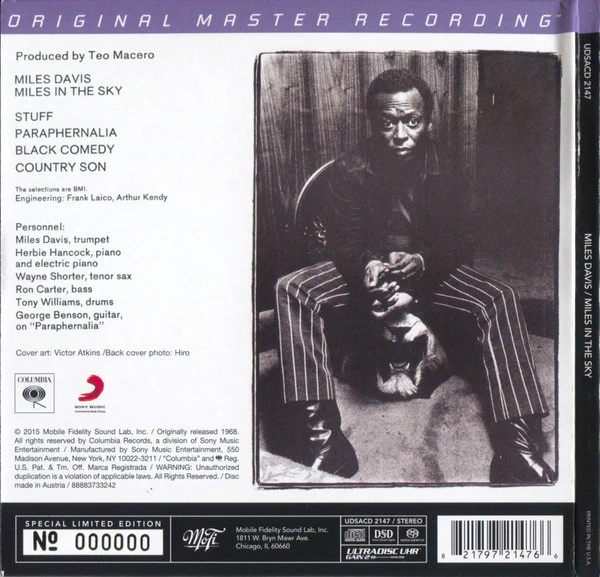 Miles Davis - Miles In The Sky (SACD, Hybrid, Album, Ltd, Num, RE, RM) (Near Mint (NM or M-)) - Image 2