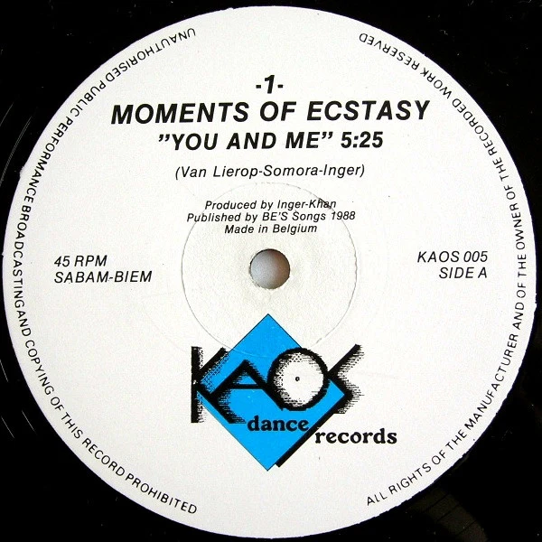 Moments Of Ecstasy - You And Me (12") (Very Good Plus (VG+)) - Image 3