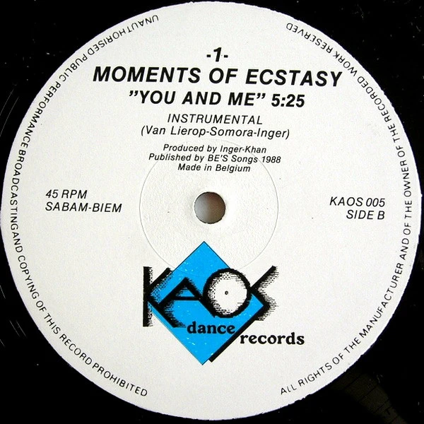 Moments Of Ecstasy - You And Me (12") (Very Good Plus (VG+)) - Image 4