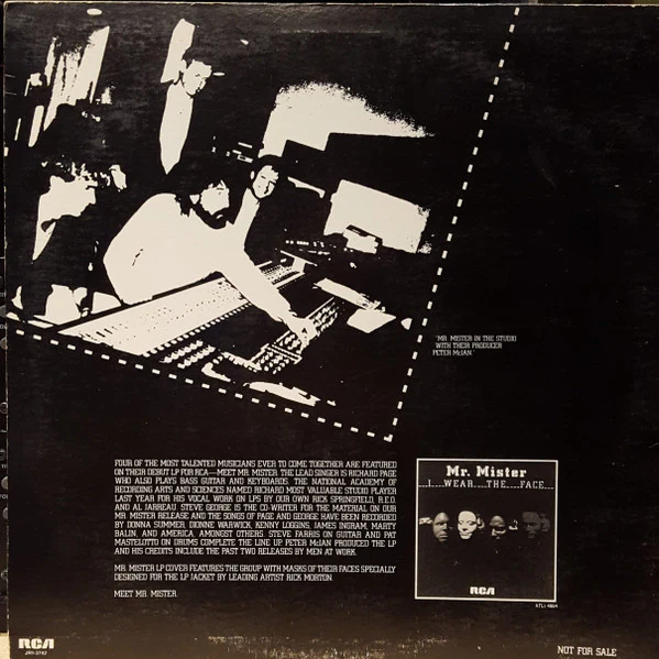 Mr. Mister - Hunters Of The Night (12", Single, Promo) (Very Good Plus (VG+)) - Image 2