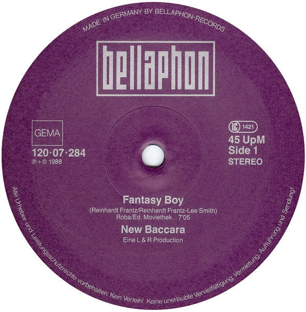 New Baccara - Fantasy Boy (Special Maxi Mix) (12", Maxi) (Near Mint (NM or M-)) - Image 3