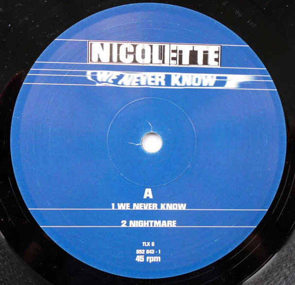 Nicolette - We Never Know (12") (Very Good Plus (VG+)) (Very Good Plus (VG+)) - Image 3