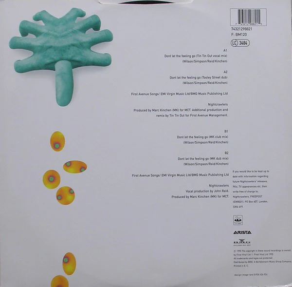Nightcrawlers Featuring John Reid - Don't Let The Feeling Go (MK & Tin Tin Out Mixes) (12") (Very Good Plus (VG+)) (Very Good Plus (VG+)) - Image 2
