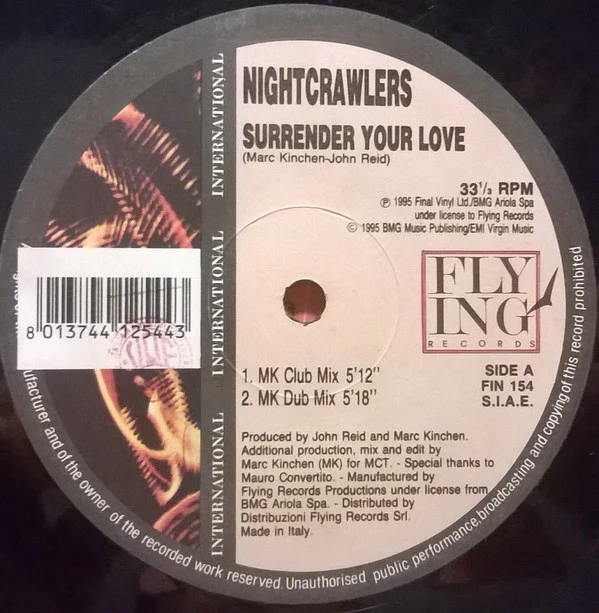 Nightcrawlers - Surrender Your Love (12") (Very Good Plus (VG+)) (Very Good Plus (VG+)) - Image 3