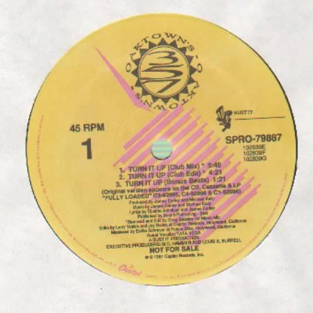 Oaktown's 3-5-7 - Turn It Up (12", Promo) (Very Good Plus (VG+))
