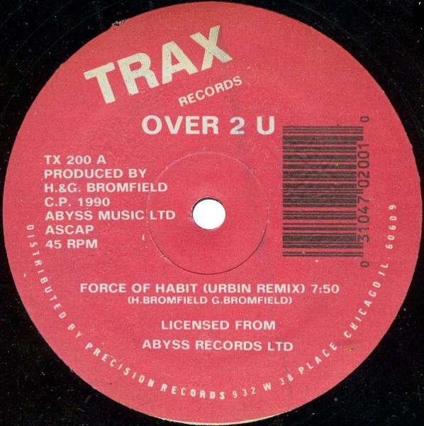 Over 2 U - Force Of Habit (12") (Near Mint (NM or M-)) (Very Good Plus (VG+))