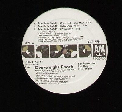 Overweight Pooch - Ace Is A Spade (12", Promo) (Very Good (VG)) (Generic)