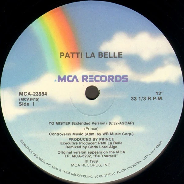 Patti La Belle* - Yo Mister (12", Single, Pin) (Very Good Plus (VG+)) (Very Good Plus (VG+)) - Image 3