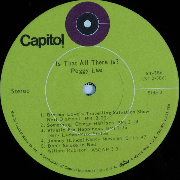 Peggy Lee - Is That All There Is? (LP, Album, Scr) (Very Good Plus (VG+)) - Image 4