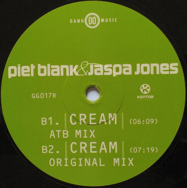 Piet Blank&Jaspa Jones* - Cream (The Remixes) (12") (Very Good Plus (VG+)) - Image 4