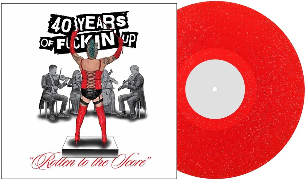 [PRE-ORDER] Fat Mike - Rotten to the Score: The 40 Years of Fuckin' Up Original Score  (Transparent Red with Silver Glitter )