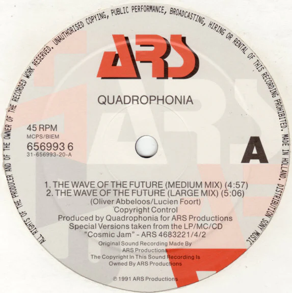 Quadrophonia - The Wave Of The Future (12", Single) (Very Good Plus (VG+)) - Image 3