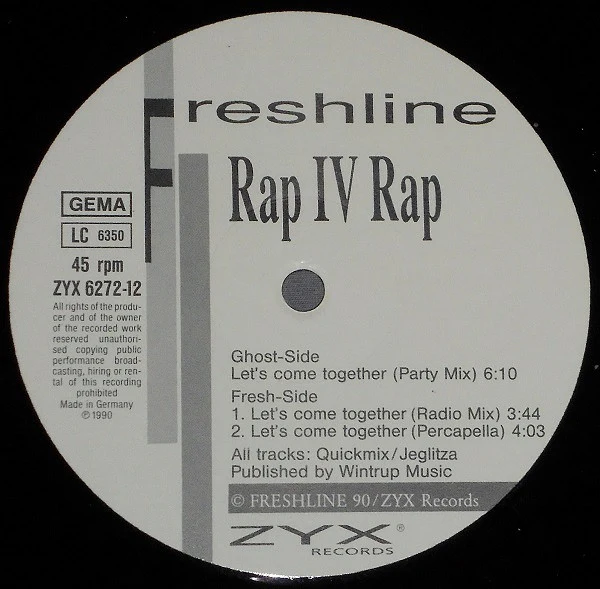 Rap IV Rap - Let's Come Together (12") (Very Good Plus (VG+)) - Image 3