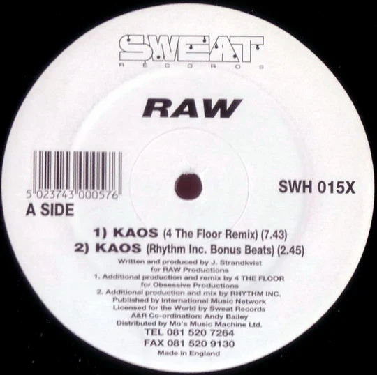 Raw - Kaos (12") (Very Good (VG))