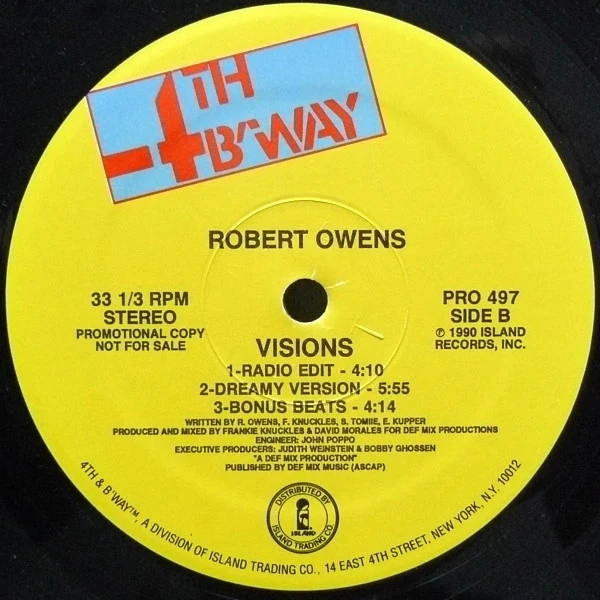 Robert Owens - Visions (12", Promo) (Very Good Plus (VG+)) (Generic) - Image 2