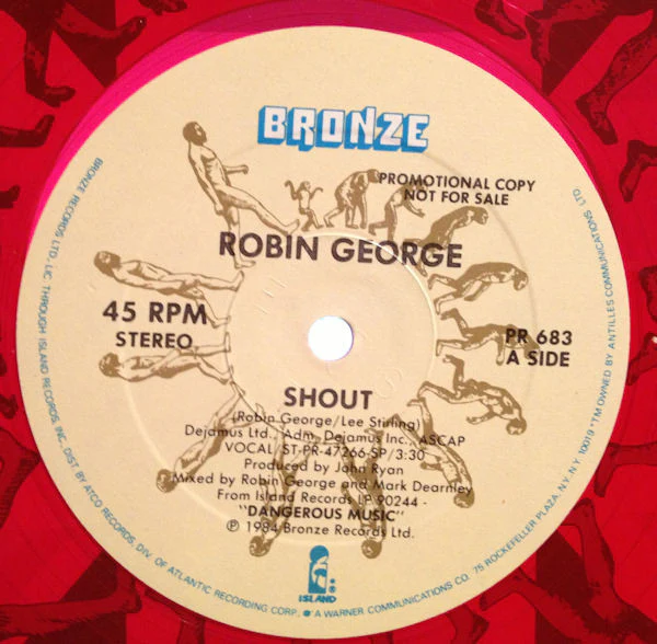 Robin George - Shout (12", Single, Promo, Red) (Very Good Plus (VG+)) - Image 2