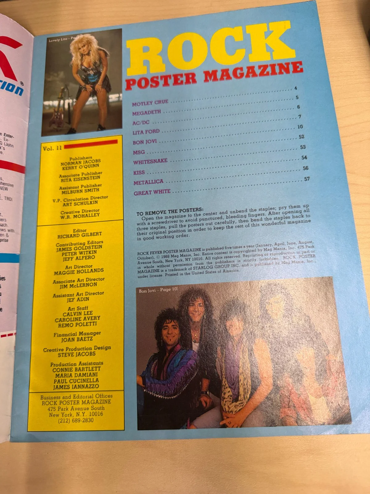 Rock Poster Magazine 1988 Vol. 11 - Heavy Metal issue Motley Crue, AC/DC, KISS - Image 4