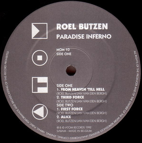 Roel Butzen - Paradise Inferno (12", EP) (Very Good Plus (VG+)) - Image 3