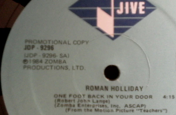Roman Holliday - One Foot Back In Your Door (12", Single, Promo) (Very Good Plus (VG+)) - Image 4