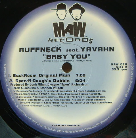 Ruffneck Featuring Yavahn - Baby You (2x12") (Very Good Plus (VG+)) (Very Good Plus (VG+)) - Image 4