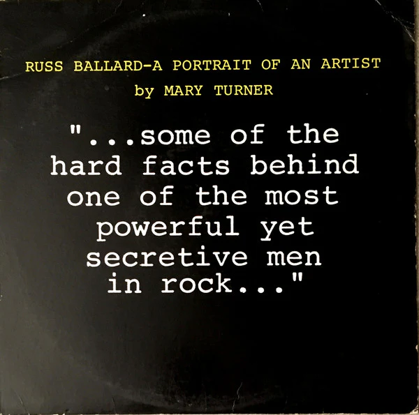 Russ Ballard, Mary Turner - A Portrait Of An Artist By Mary Turner (LP, Promo, Transcription) (Very Good Plus (VG+))