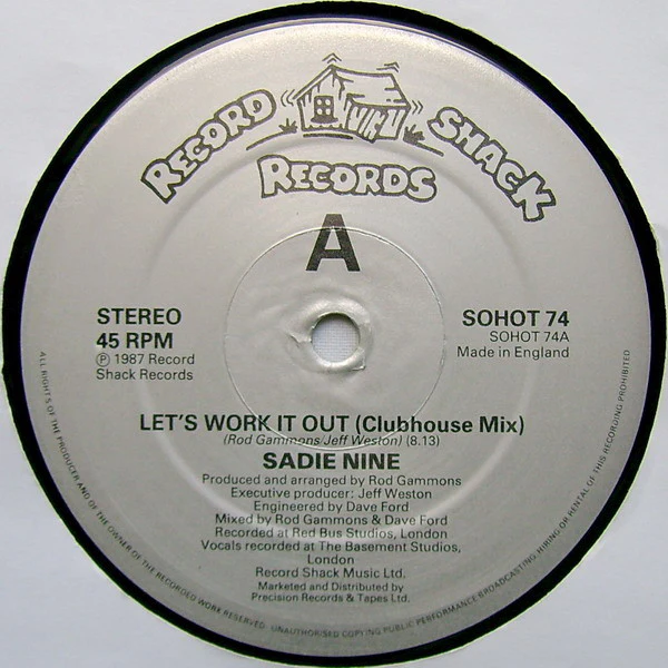 Sadie Nine - Let's Work It Out (12") (Very Good Plus (VG+)) - Image 3