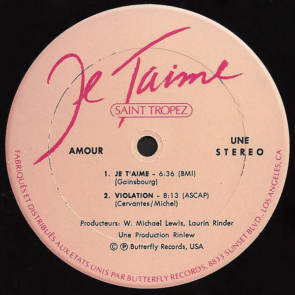 Saint Tropez - Je T'Aime (LP, Album, Kee) (Very Good (VG)) - Image 4