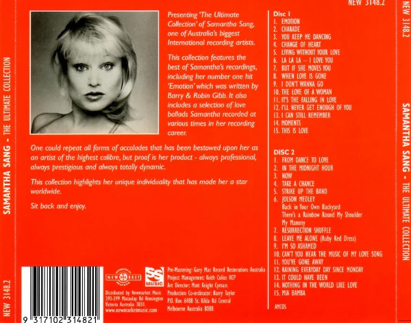 Samantha Sang - The Ultimate Collection (2xCD, Comp) (Very Good Plus (VG+)) (Very Good Plus (VG+)) - Image 5