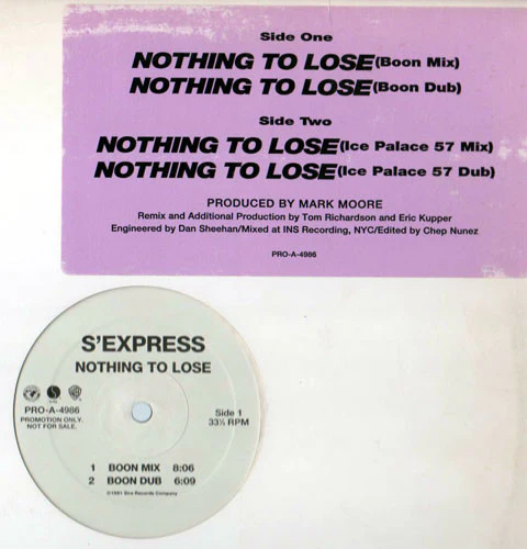 S'Express - Nothing To Lose (12", Promo) (Very Good Plus (VG+))